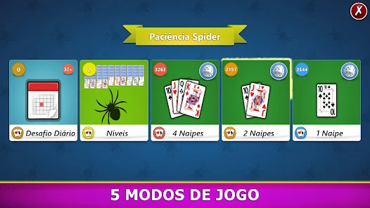 Paciência Spider (Quatro naipes) \ Jogos de paciência Panoidl ENTERTAINMENT