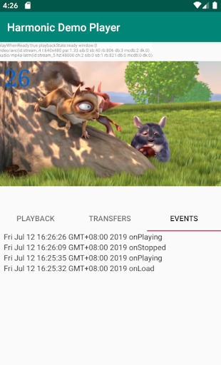 Harmonic VOS Player Demo Screen 2