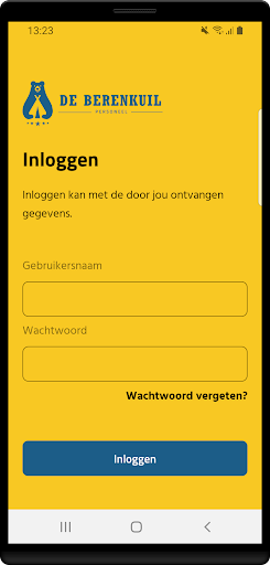 Android application BK Personeel screenshort