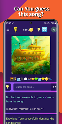 Android application Music Quiz AI screenshort