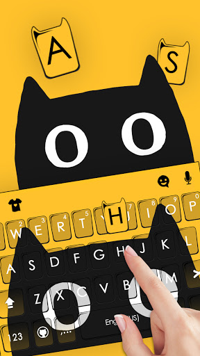 Black Cat Live Keyboard Backgr Screen 2