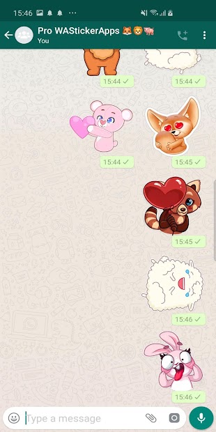 Screenshot 3 Stickers Animales Tiernos WAStickerApps android