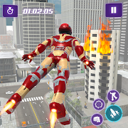 Flying Superhero Robot Rescue - War Robot Games icon