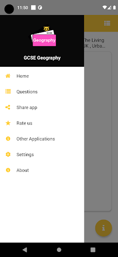 Android application GCSE Geography Flash Cards Pro screenshort