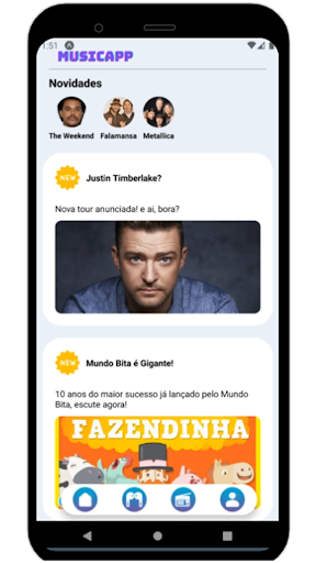 Android application MusicApp screenshort