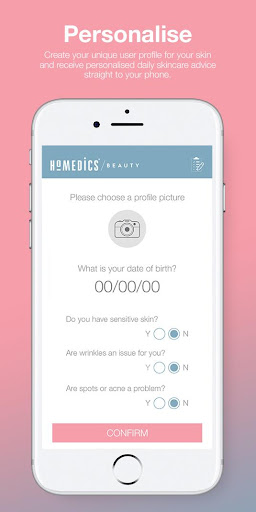 Android application HoMedics Beauty screenshort
