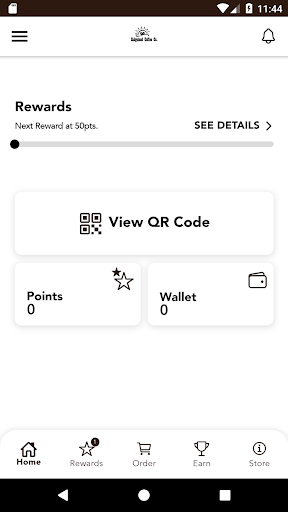 Android application Ridgeland Coffee Co Rewards screenshort