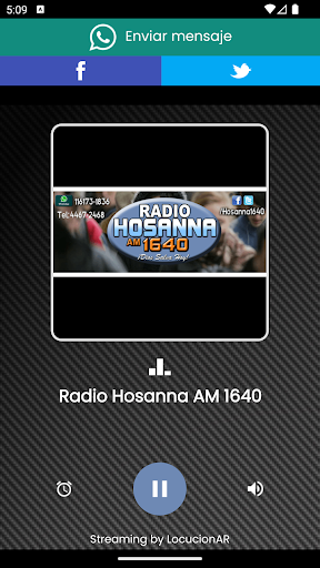 Android application Radio Hosanna AM 1640 screenshort