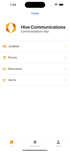 Android application Hive Communications screenshort