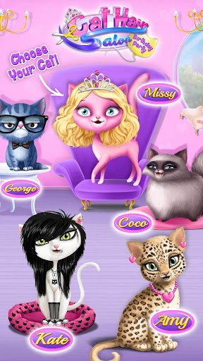 Cat Hair Salon Birthday Party - Virtual Kitty Care 8.0.80006 screenshots 1