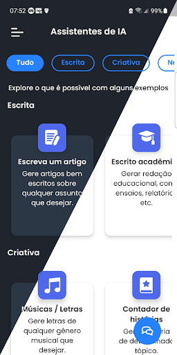 Android application AIA - Assistentes de IA screenshort