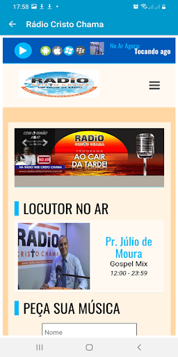Rádio Cristo Chama Screen 3