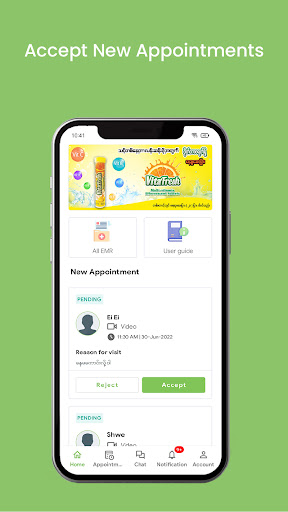 MyanCare for Doctor Screen 2