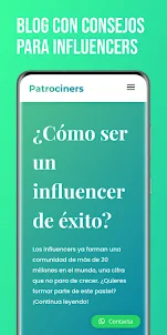 Patrociners Influencer Manager