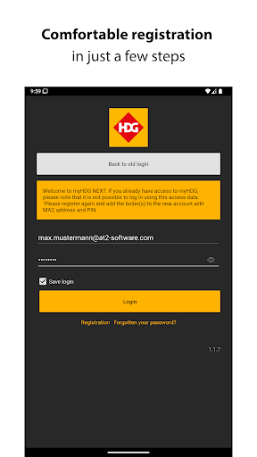 Android application myHDG screenshort
