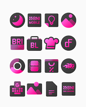 #1. Blackdiant Pink - Icon Pack (Android) By: GomoTheGom I