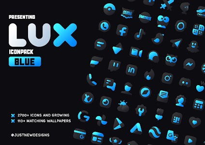 Lux Blue Icon Pack 1.7 (Patched)
