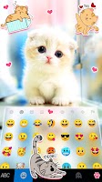 screenshot of Cute White Kitten Keyboard Bac