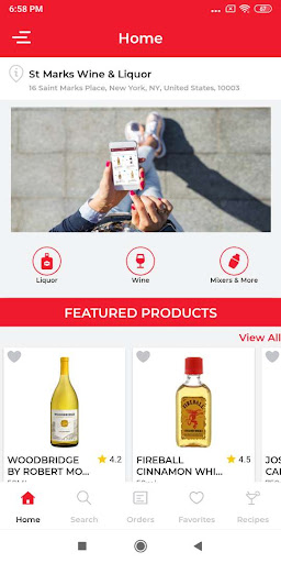Android application St Marks Wine & Liquor screenshort