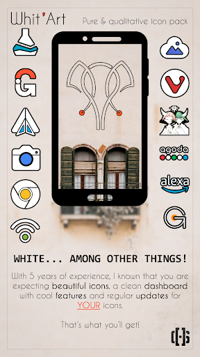Android application WhitArt Icon Pack screenshort