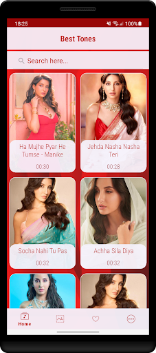 Android application Nora Fatehi Ringtones screenshort