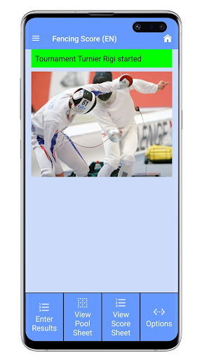 Android application Fencing Sports Tournament screenshort
