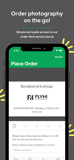 Android application FlyHi Photography screenshort