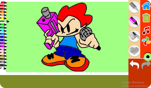 Friday Night Funkin Coloring mod Art