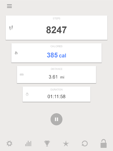 Screenshot of Step & Calorie Counter