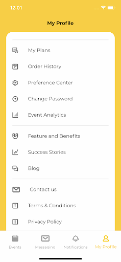 WLCM Events Screen 2