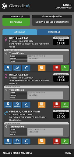 Gizmedic Tasks Screen 2