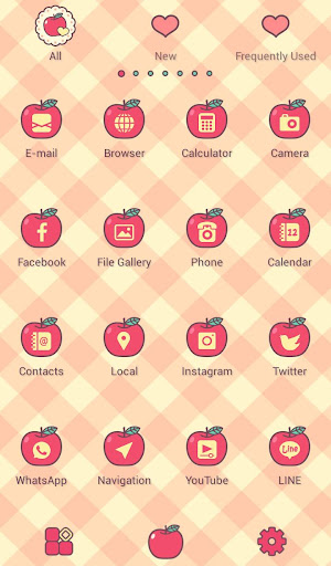 Apples & Gingham Check Theme Screen 3
