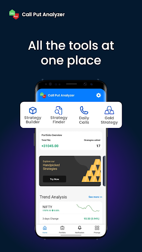 Android application Call & Put Analyzer screenshort