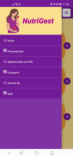 Android application NutriGest screenshort