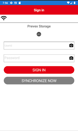 Android application Prevex Storage screenshort