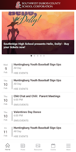 Android application Southwest Dubois County School screenshort