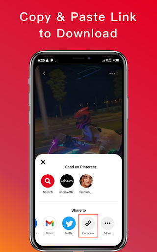 Android application Video Downloader for Pinterest screenshort