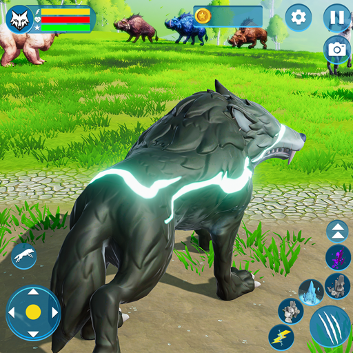 Virtual Wild Wolf Family Sim