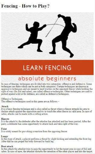 How to Do Fencing Techniques Screen 2