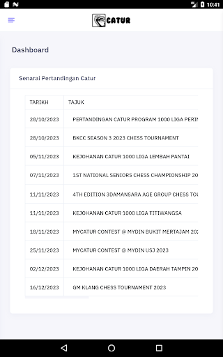 Android application Catur screenshort