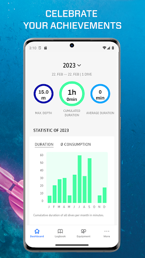 Screenshot of SCUBAPRO LogTRAK 2.0