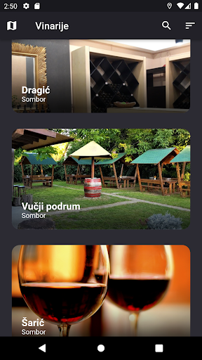 Android application Winaria screenshort