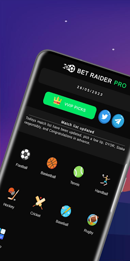 Android application Bet Raider Pro screenshort