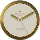 White Gold Clock Widget icon