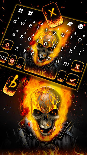 Fiery Ghost Skull Theme Screen 2