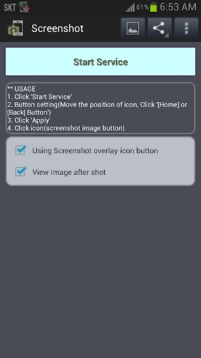 Android application Screenshot Plus screenshort