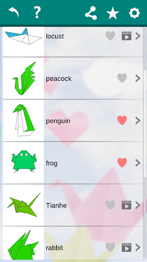Origami Video&Pic&Text Guide Screen 2