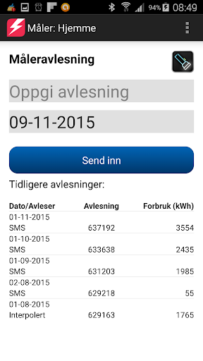 Varanger Kraft Kundeapp Screen 2