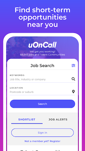 uOnCall: Contract jobs Screen 3