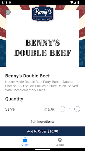 Bennys American Burgers Screen 2
